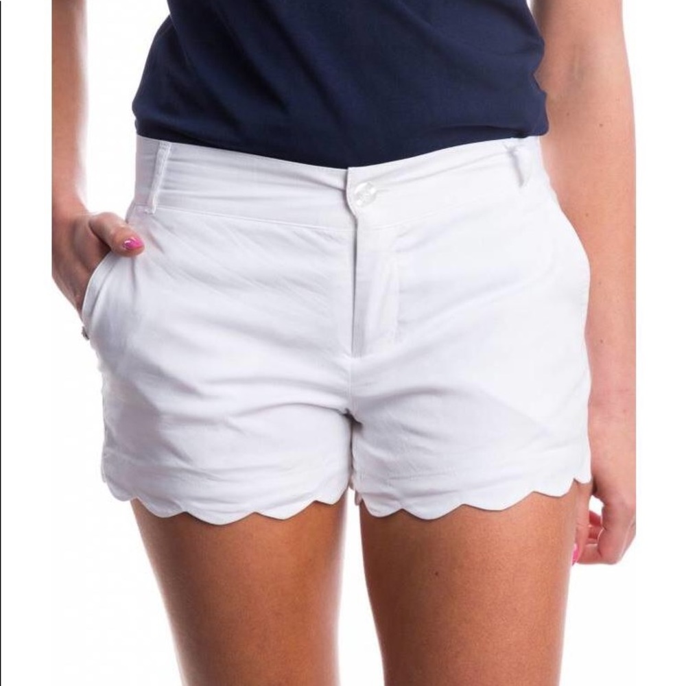 Lauren James White Poplin Short: White Size Small
